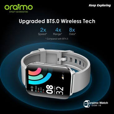 Oraimo Osw-16 Smartwatch: Curved Display, Slim Design, All-Day Health Tracking - Your Wrist's New Best Friend