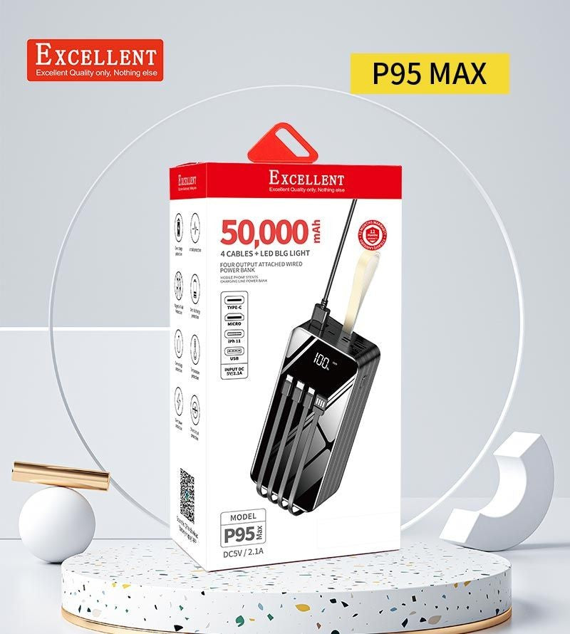 EXCELLENT P95 max 50,000mAh power bank