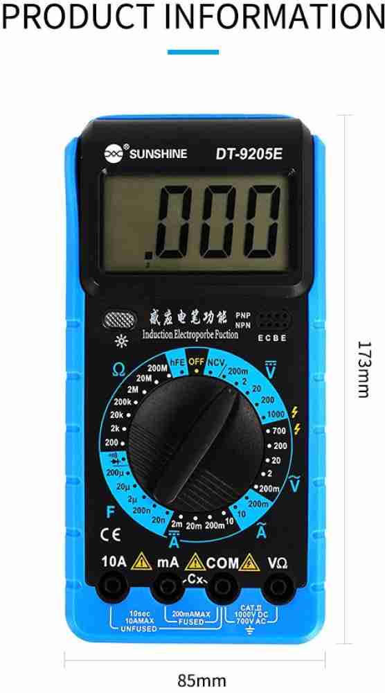 Sunshine DT-9205E Digital Multimeter - Precision Measurement for Every Task!