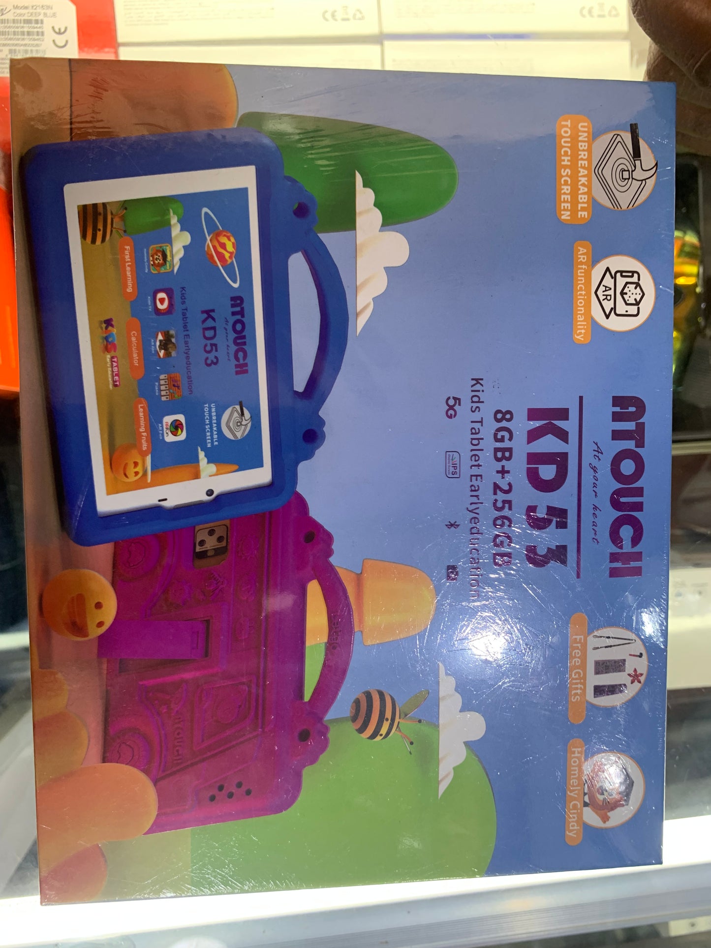Atouch KD53 Kids Tablet 5G - 7" - 8GB RAM - 256GB ROM - Android 12 - WiFi - 3000mAh - Blue