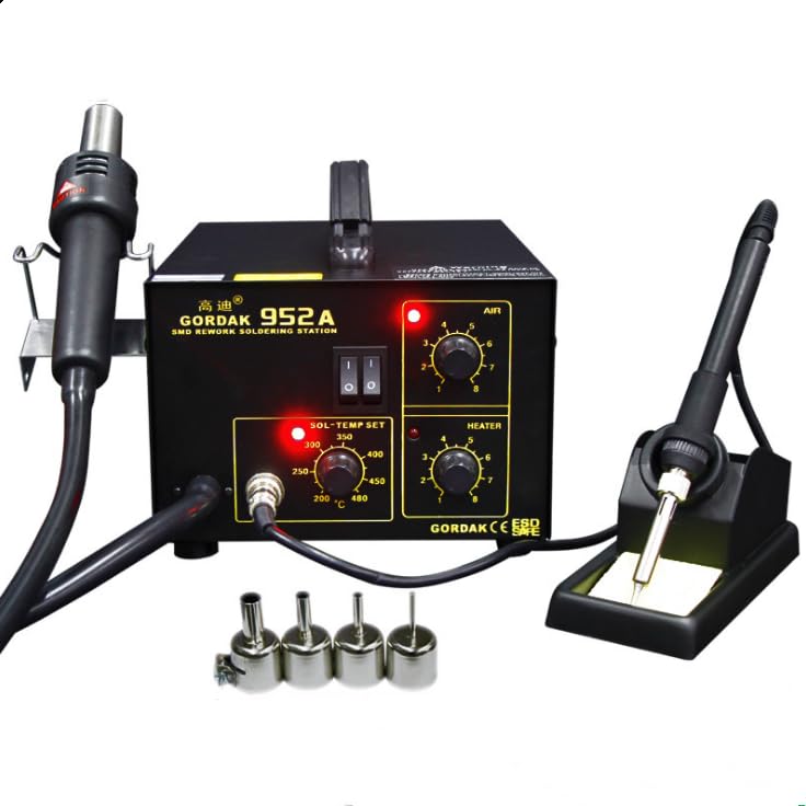 GORDAK 952A SMD Soldering & Rework Station 270W Hot Air Gun 60W Soldering gun