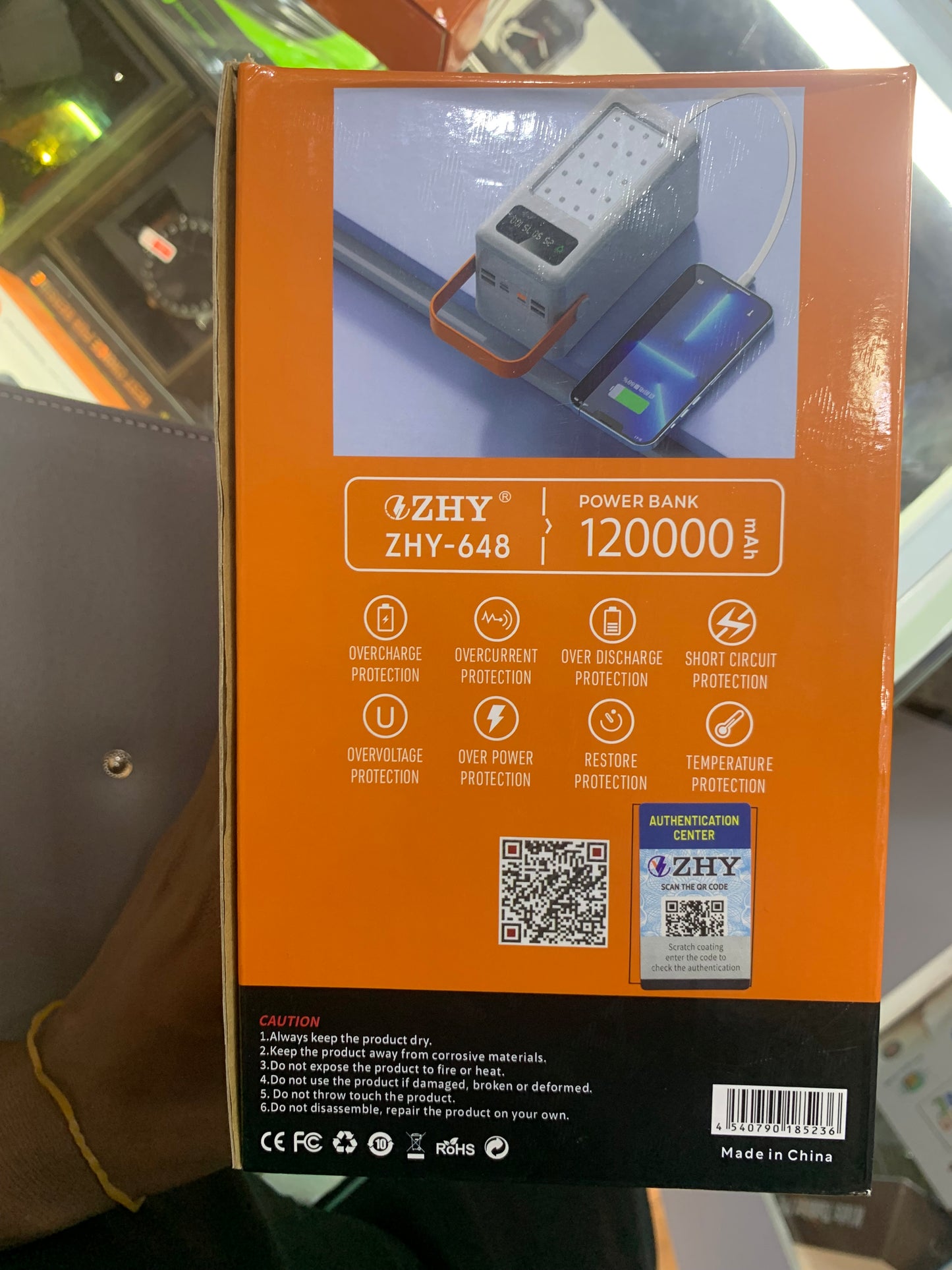 Premium Zhy 120000mah Powerbank With Big LED Lights