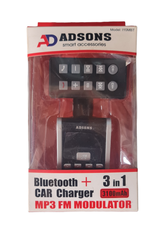 ADSONS bluetooth, fm modurator and car charger