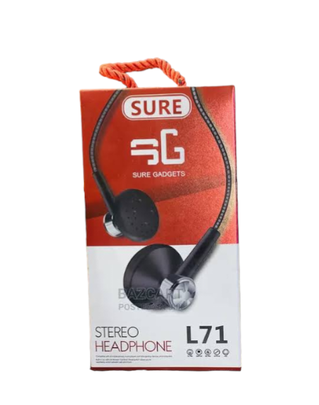 Sure Gadgets L71 Stereo Earphones – Precision Sound for Ultimate Enjoyment