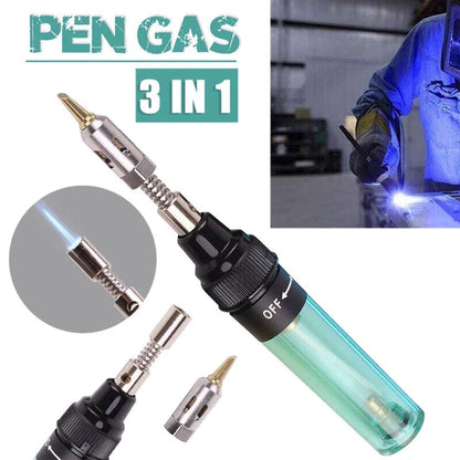 3 In 1 Portable Gas Blow Torch, Soldering Solder Iron Gun and Cordless Welding Pen Burner