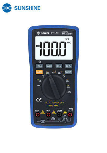 Empower your workbench with the Sunshine DT-17N Fully Automatic Digital Multimeter. This cutting-edge device brings accuracy and convenience together in a sleek design. Featuring fully automatic functions, it simplifies measurements for both professionals and hobbyists. With a digital display for clear readings, this multimeter is your go-to tool for electrical diagnostics. Upgrade your toolkit with the precision and efficiency of the Sunshine DT-17N – where accuracy meets innovation!"