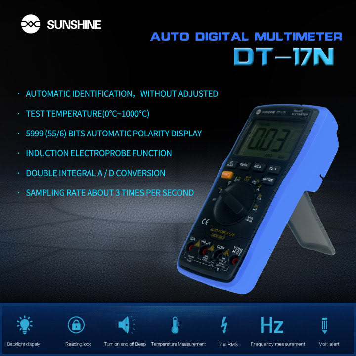 Sunshine DT-17N Fully Automatic Digital Multimeter - Accurate Readings at Your Fingertips!