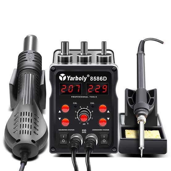 Yarboly 8586D Soldering Iron and Hot Air Blower Station