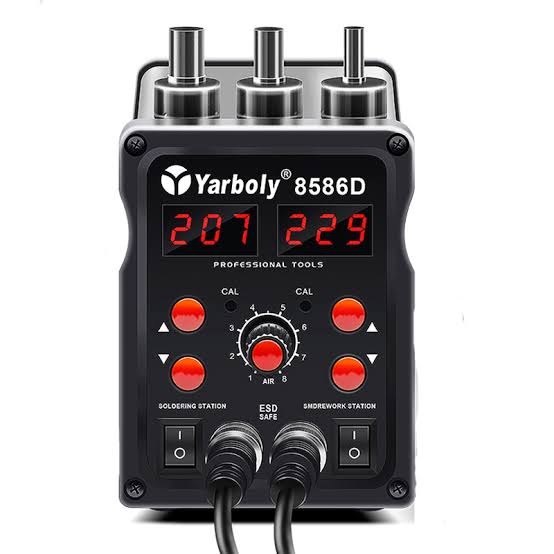 Yarboly 8586D Soldering Iron and Hot Air Blower Station